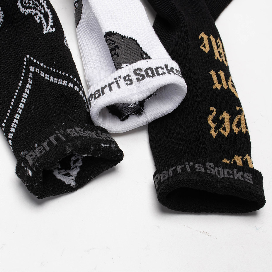 3PAIR PACK TUPAC ASSORTED CREW / [ TUC370 ] Perris Socks / �ڥ꡼�����å���