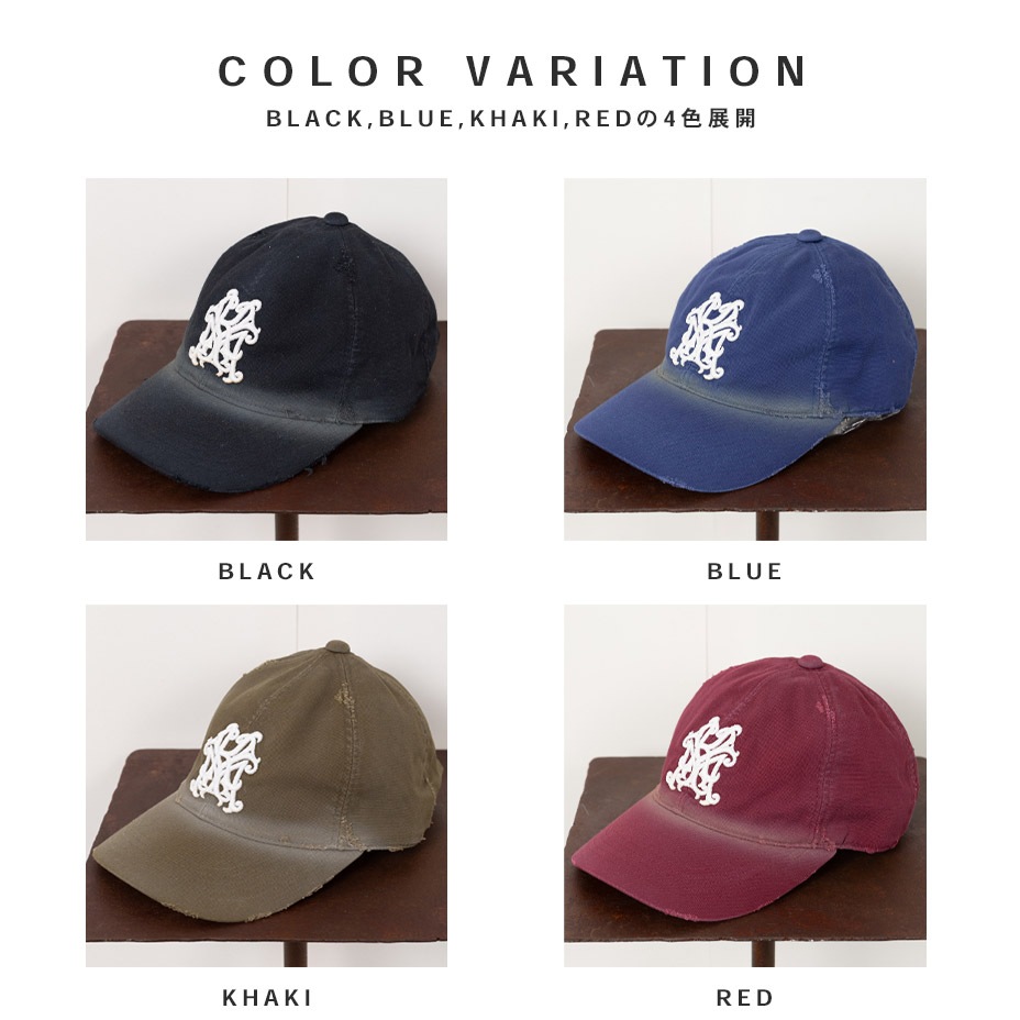 "KMY" Distressed Cap [ KAMIYA / ���ߥ� ] G11AC052