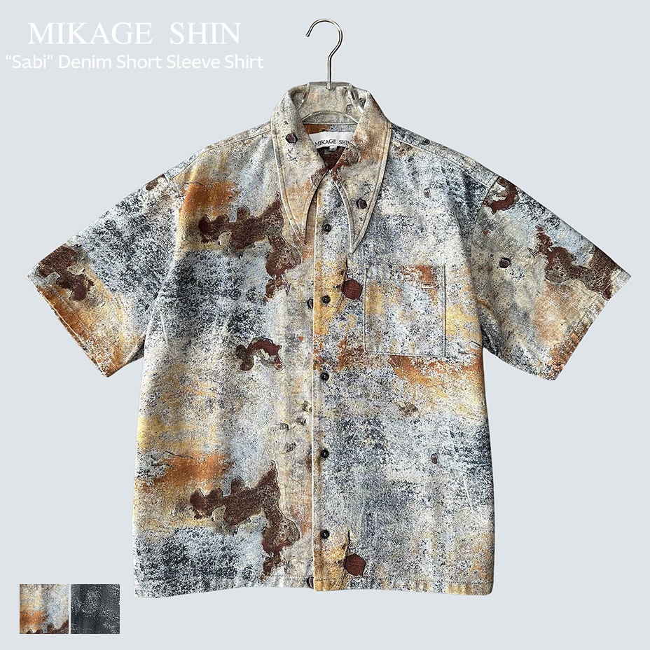 ��Sabi�� Denim Short Sleeve Shirt [ MIKAGE SHIN / �ߥ��� ���� ] MGS-26SS-0402