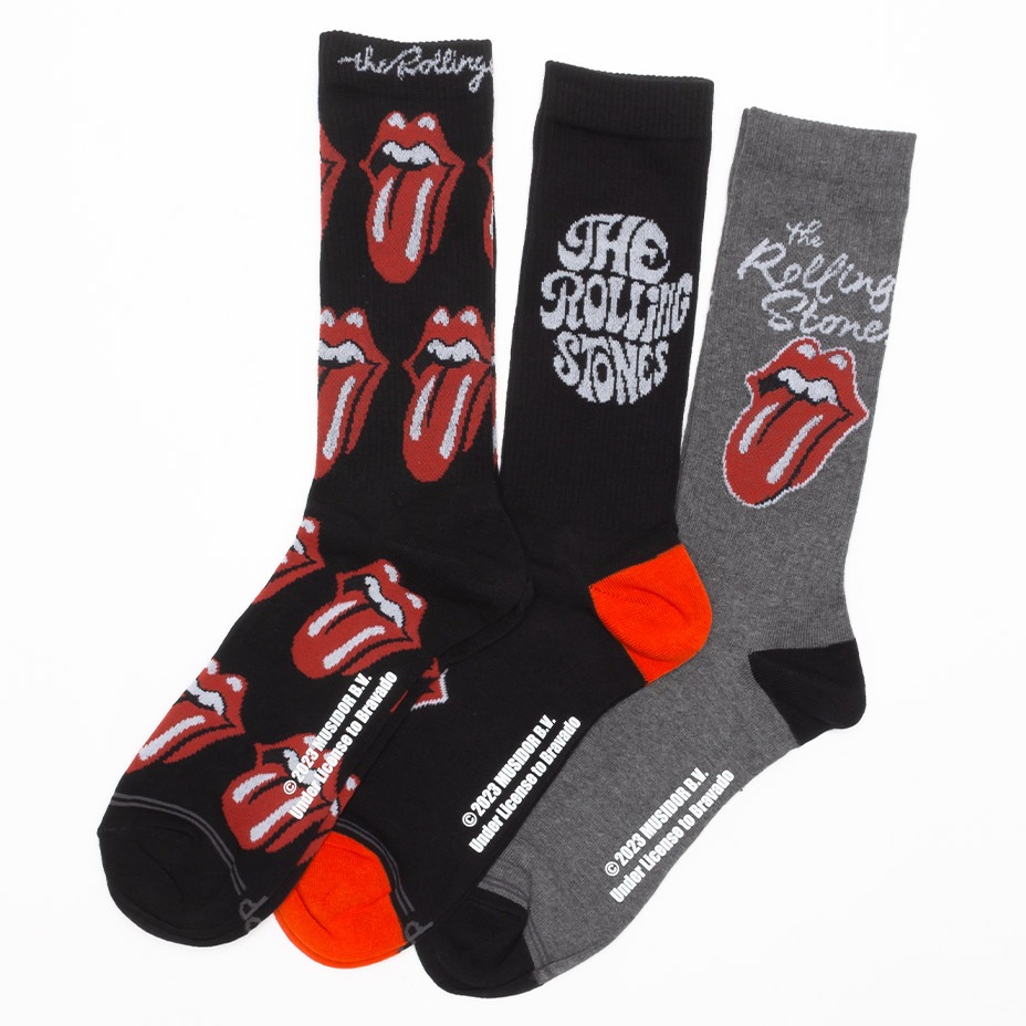 THE ROLLING STONES 3PAIR ASSORTED CREW /  [ RSC371 ] Perris Socks / �ڥ꡼�����å���