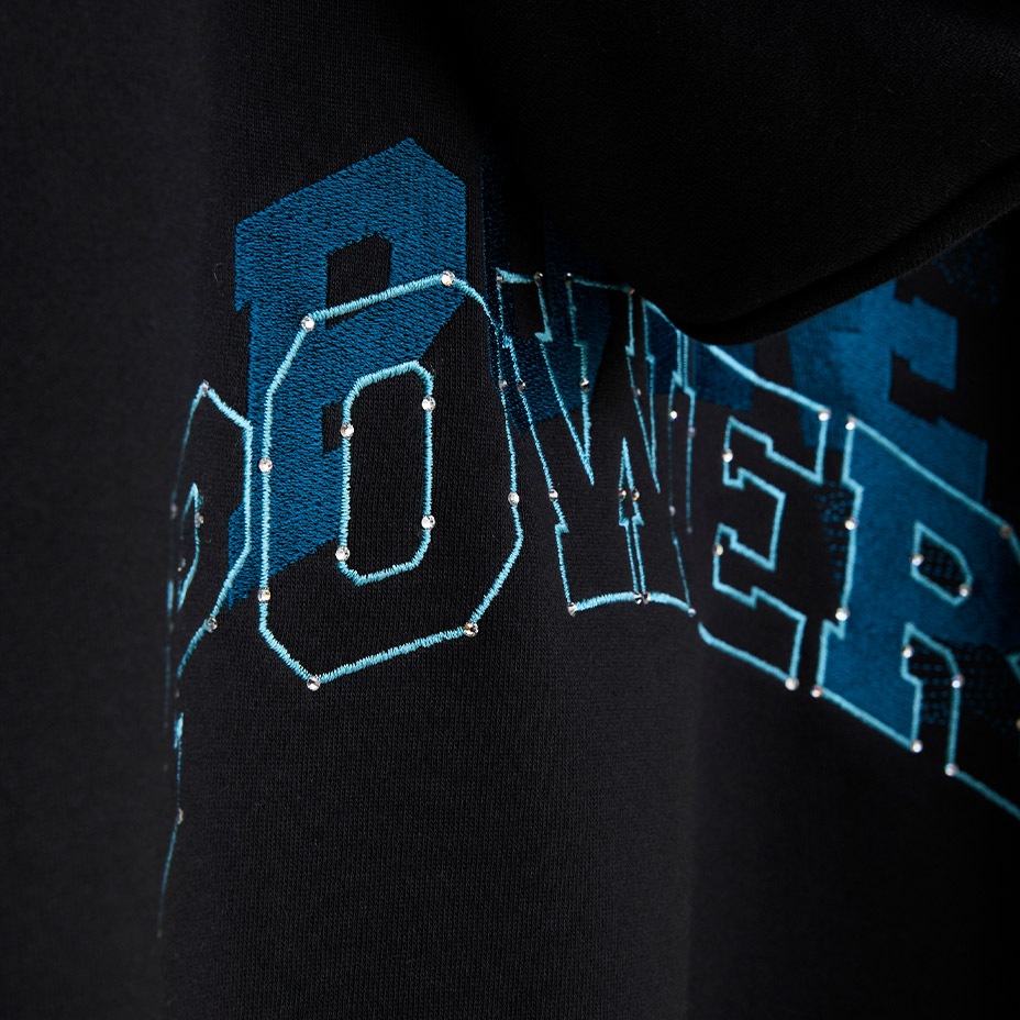 HOODIE / POWER / DRUKQS / GLITCH / EMB [ BS249203 ]  BODYSONG / ܥǥ