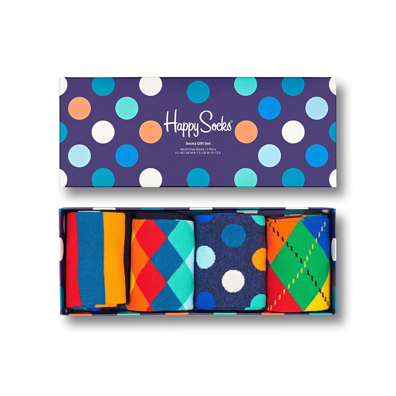 4-Pack Multi-color Socks Gift Set [ 10203402-01 ] HAPPY SOCKS / �ϥåԡ����å���
