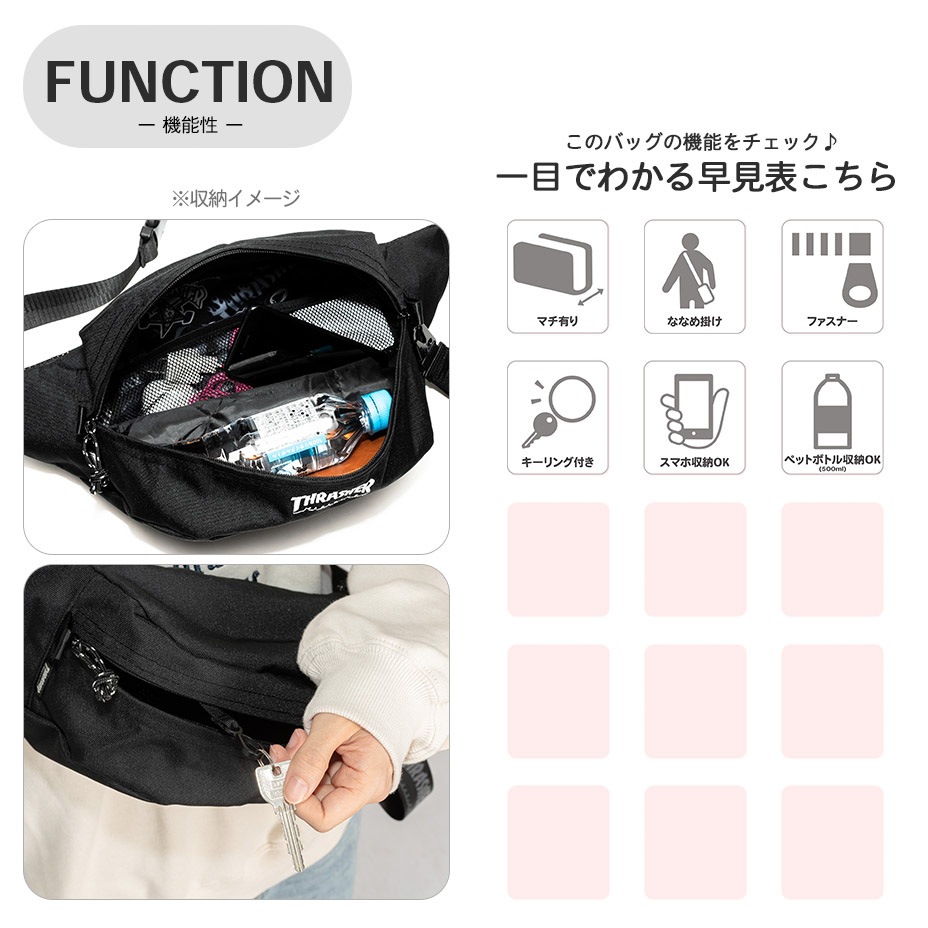 THRASHER WAIST BAG [ R1928 ] THRASHER / ����å��㡼