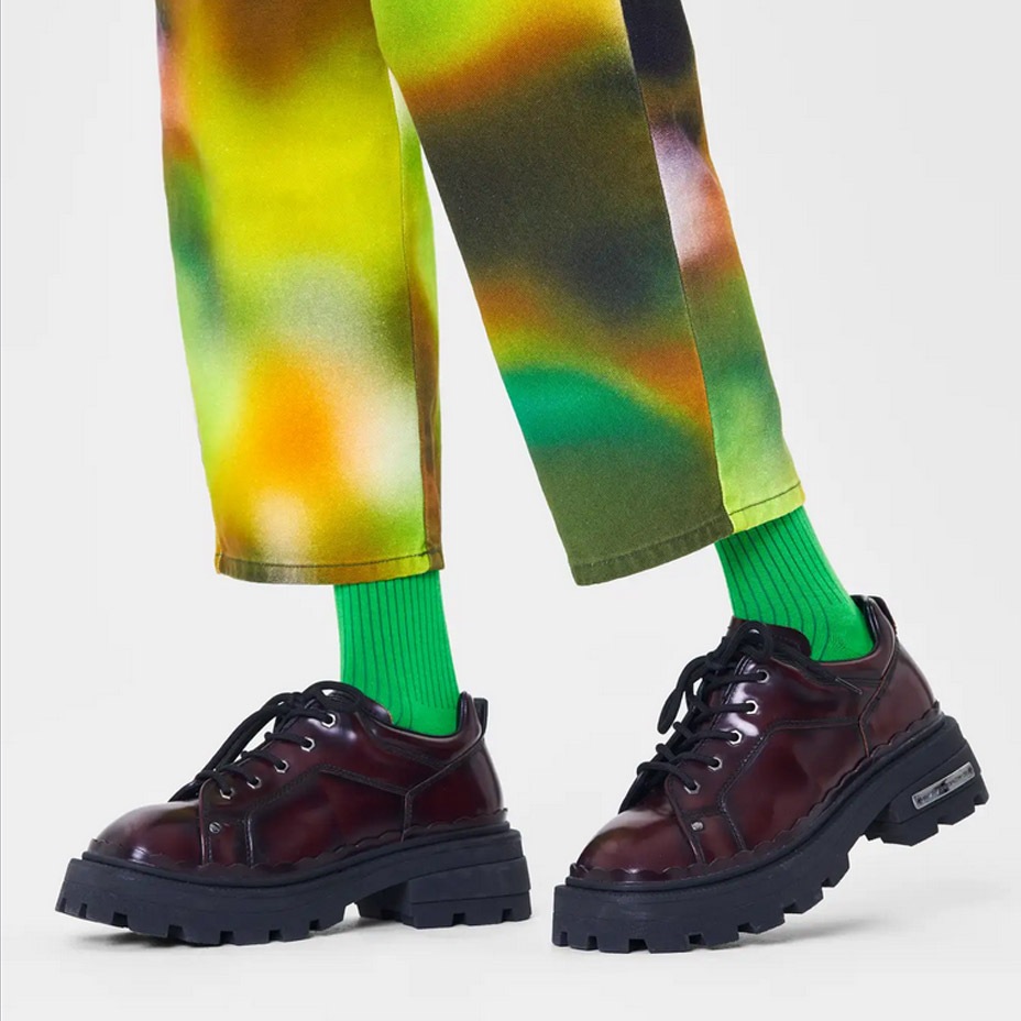 Solid Rib Sock [ 10231029-55  ] HAPPY SOCKS / �ϥåԡ����å���