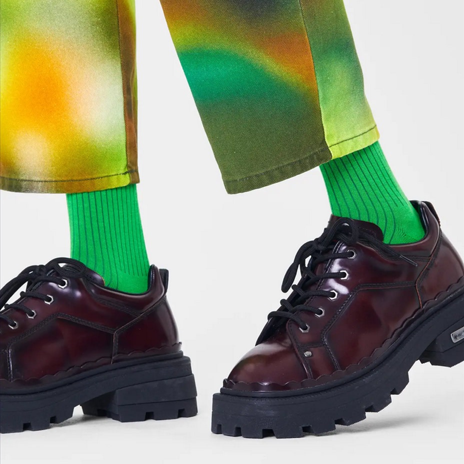 Solid Rib Sock [ 10231029-55  ] HAPPY SOCKS / �ϥåԡ����å���