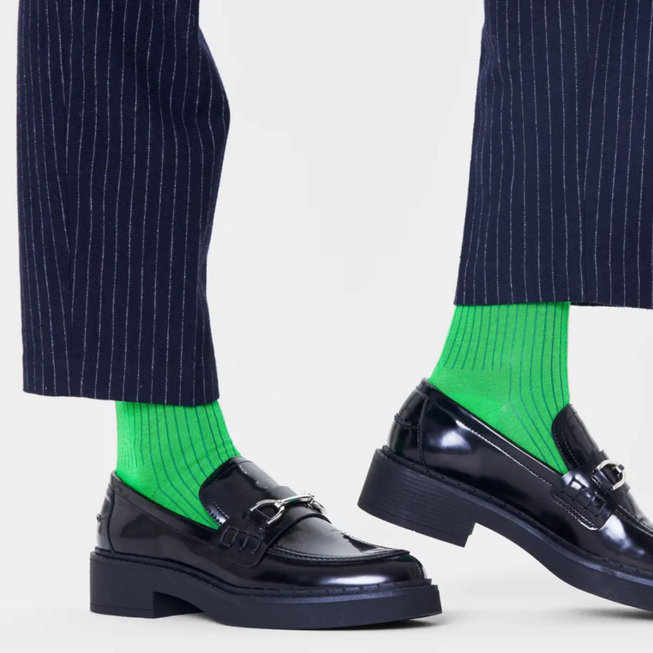 Solid Rib Sock [ 10231029-55  ] HAPPY SOCKS / �ϥåԡ����å���