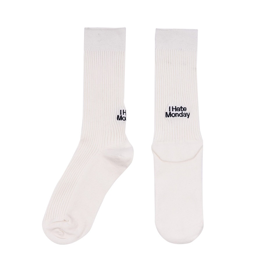 Back Logo Point Rib Socks [ I Hate Monday / �����إ��ȥޥ�ǡ� ] BYC-IHM26SS20
