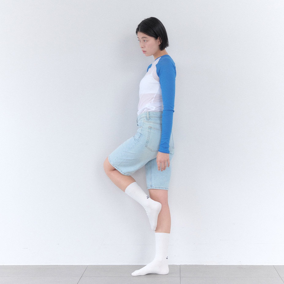 Back Logo Point Rib Socks [ I Hate Monday / �����إ��ȥޥ�ǡ� ] BYC-IHM26SS20