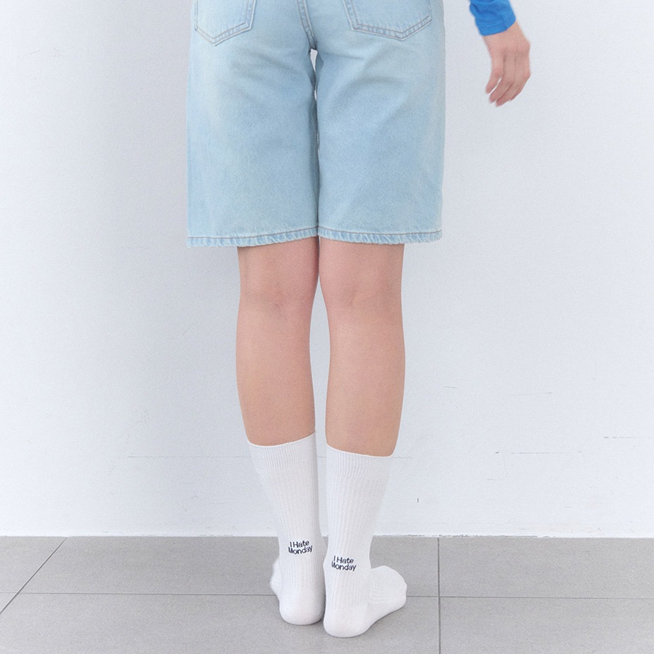 Back Logo Point Rib Socks [ I Hate Monday / �����إ��ȥޥ�ǡ� ] BYC-IHM26SS20