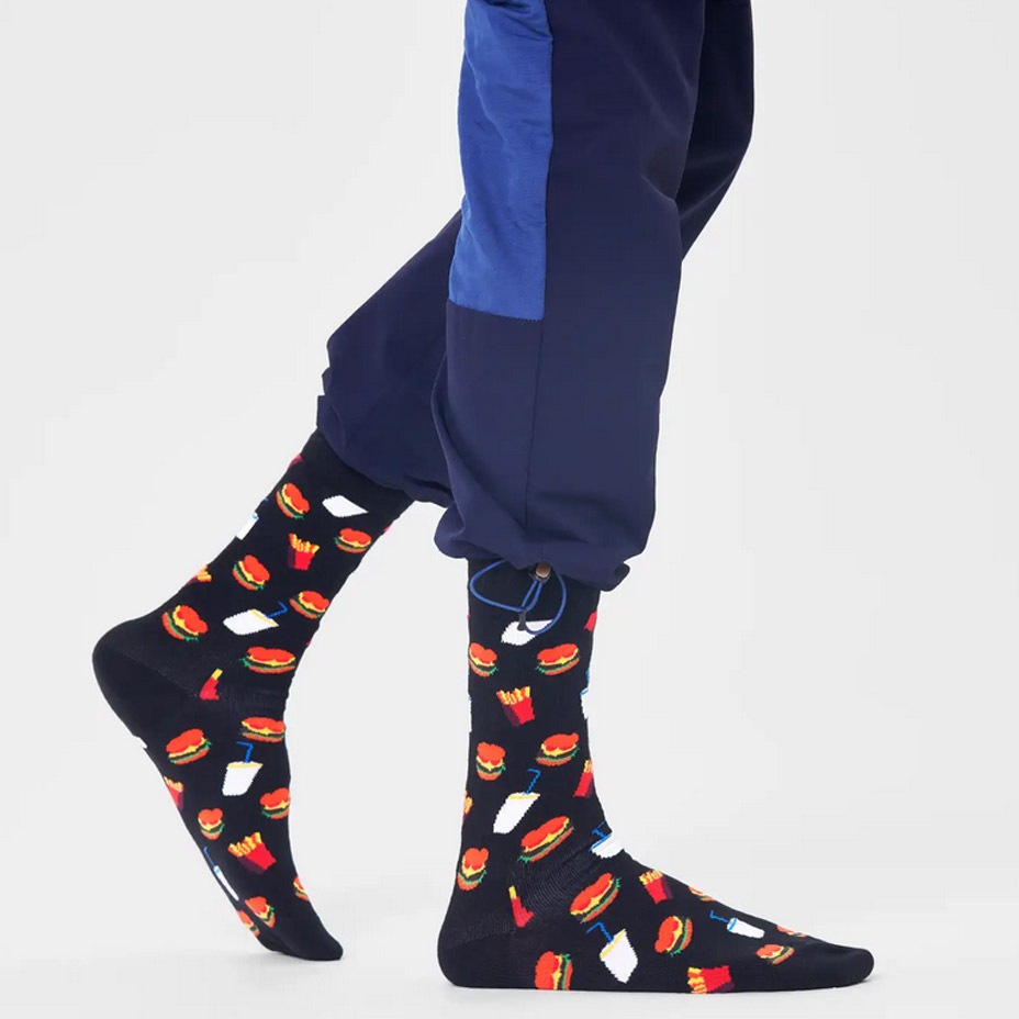 Hamburger Sock [ 10201008-98  ] HAPPY SOCKS / �ϥåԡ����å���