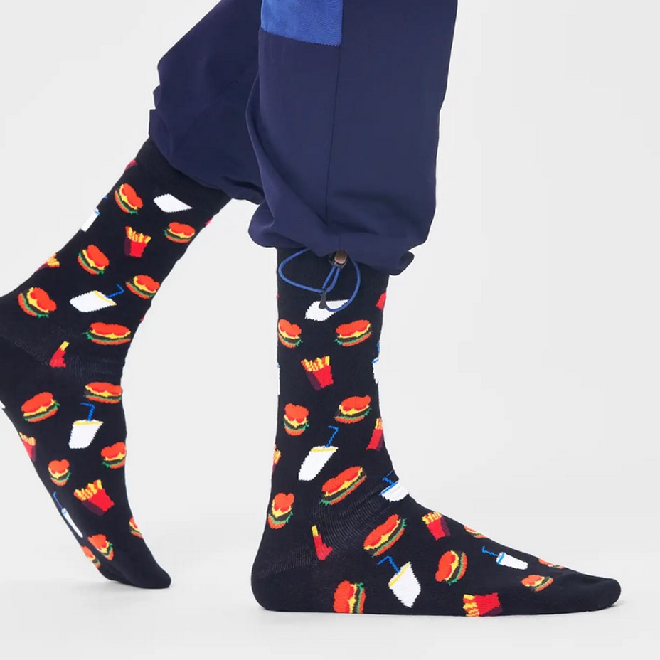 Hamburger Sock [ 10201008-98  ] HAPPY SOCKS / �ϥåԡ����å���