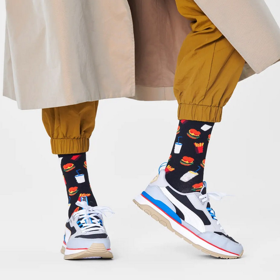 Hamburger Sock [ 10201008-98  ] HAPPY SOCKS / �ϥåԡ����å���