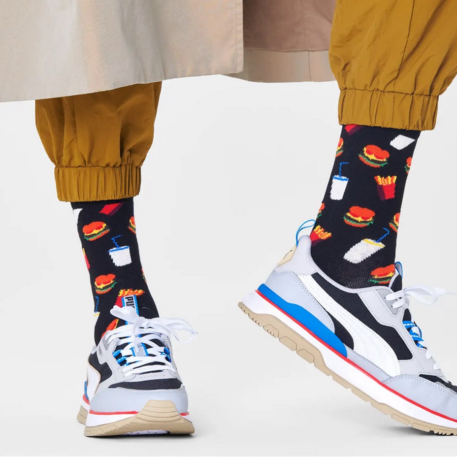 Hamburger Sock [ 10201008-98  ] HAPPY SOCKS / �ϥåԡ����å���