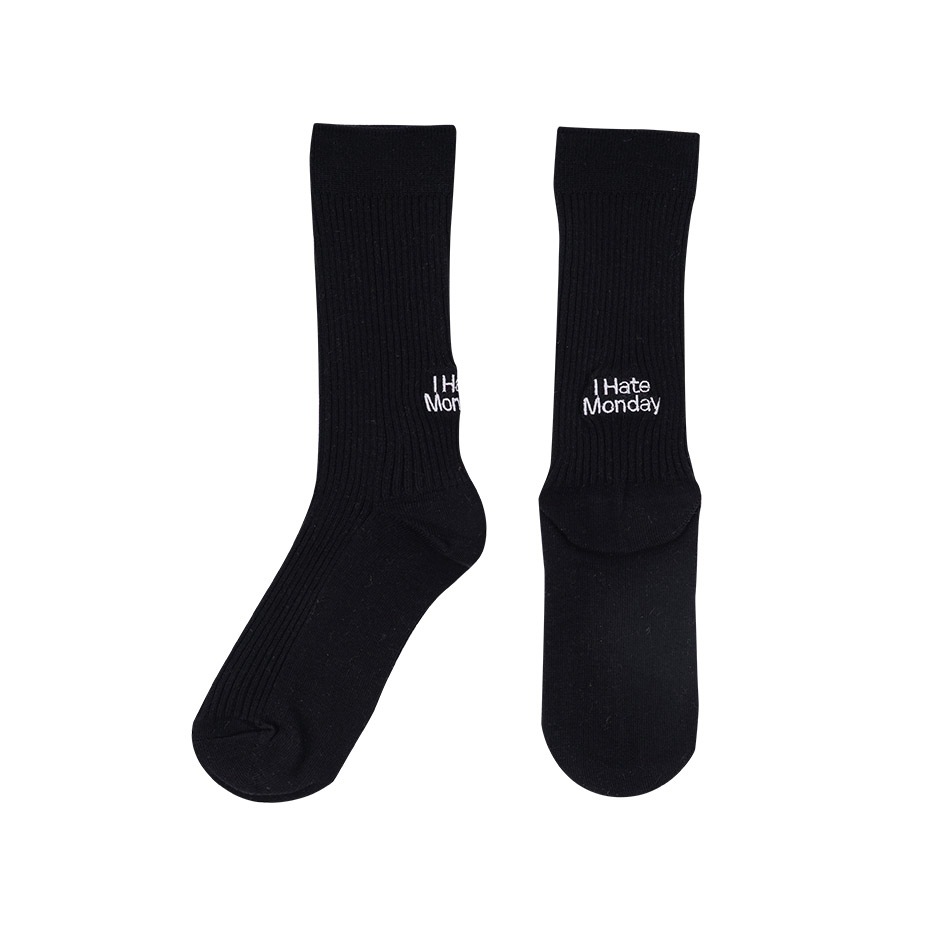 Back Logo Point Rib Socks [ I Hate Monday / �����إ��ȥޥ�ǡ� ] BYC-IHM26SS21