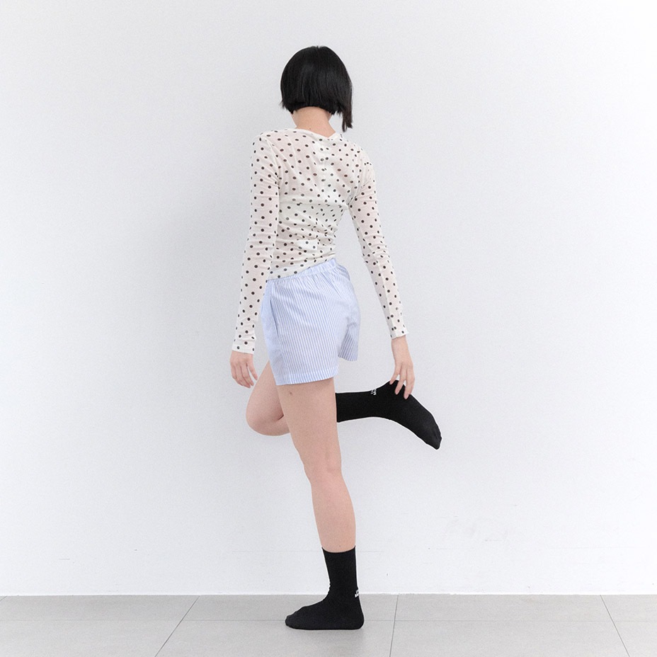 Back Logo Point Rib Socks [ I Hate Monday / �����إ��ȥޥ�ǡ� ] BYC-IHM26SS21