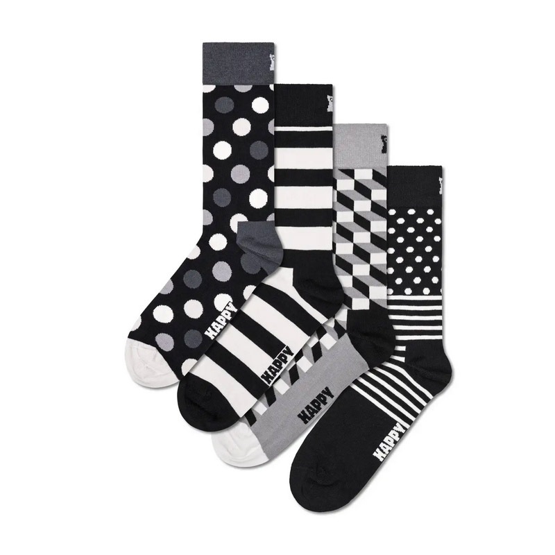 4-Pack Classic Black & White Socks Gift Set [ 10203513-01 ] Happy Socks / ϥåԡå