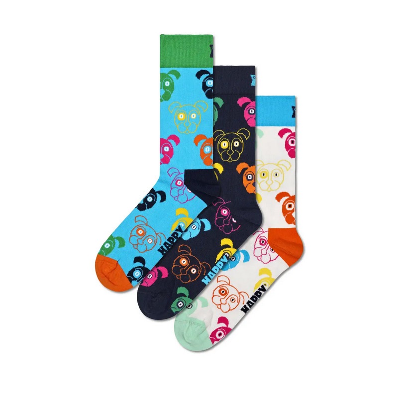 3-Pack Mixed Dog Socks Gift Set [ 10203514-01 ] Happy Socks / ϥåԡå