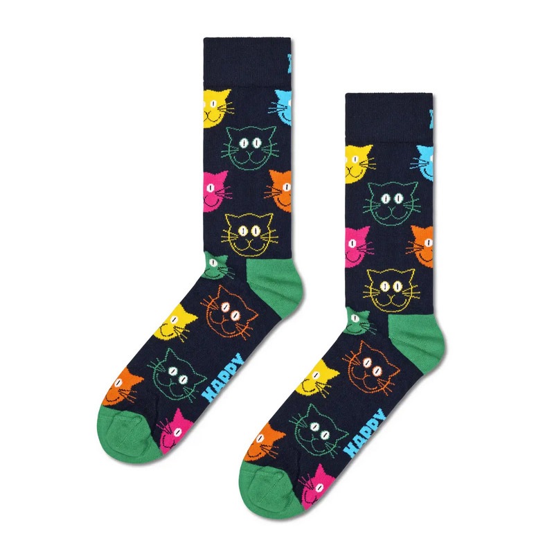 3-Pack Mixed Cat Socks Gift Set [ 10203516-01 ] Happy Socks / �ϥåԡ����å���