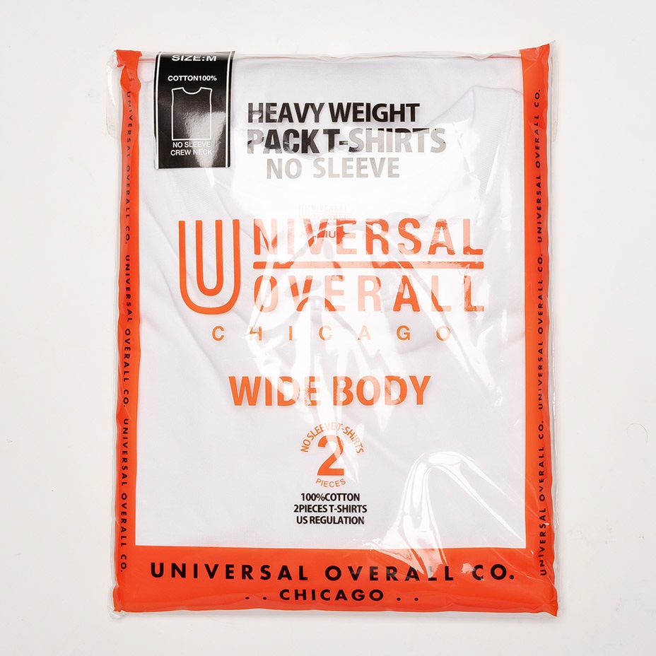 WIDE HEAVY 2P PACKS NO SLEEVE TEE [ UVOP-003A ] UNIVERSAL OVERALL / ��˥С����륪���С�������
