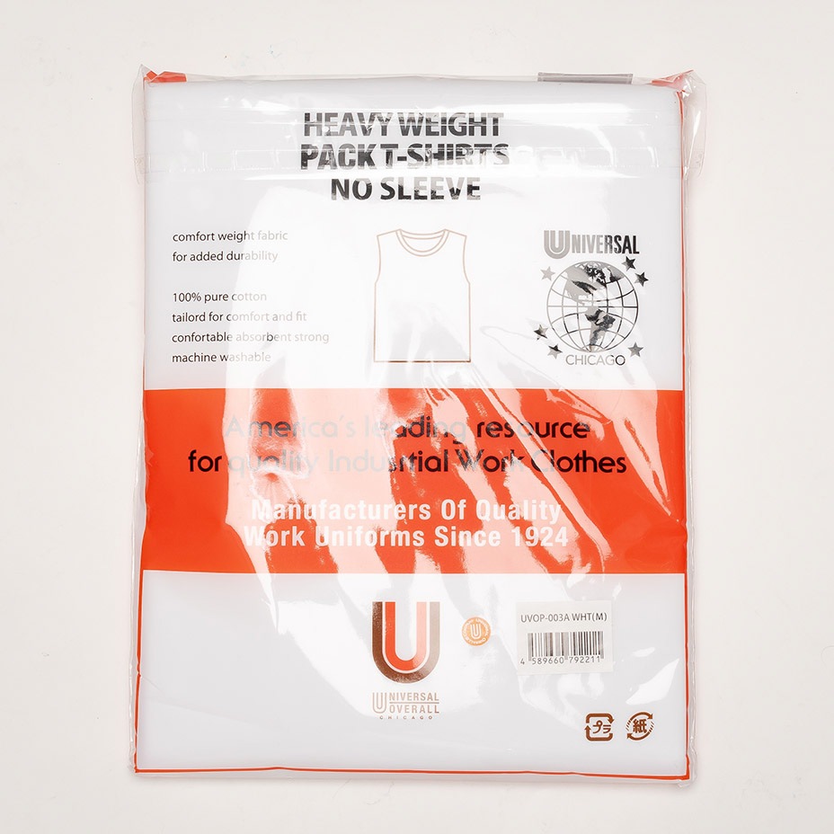 WIDE HEAVY 2P PACKS NO SLEEVE TEE [ UVOP-003A ] UNIVERSAL OVERALL / ��˥С����륪���С�������