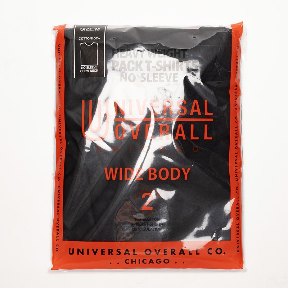 WIDE HEAVY 2P PACKS NO SLEEVE TEE [ UVOP-003A ] UNIVERSAL OVERALL / ��˥С����륪���С�������