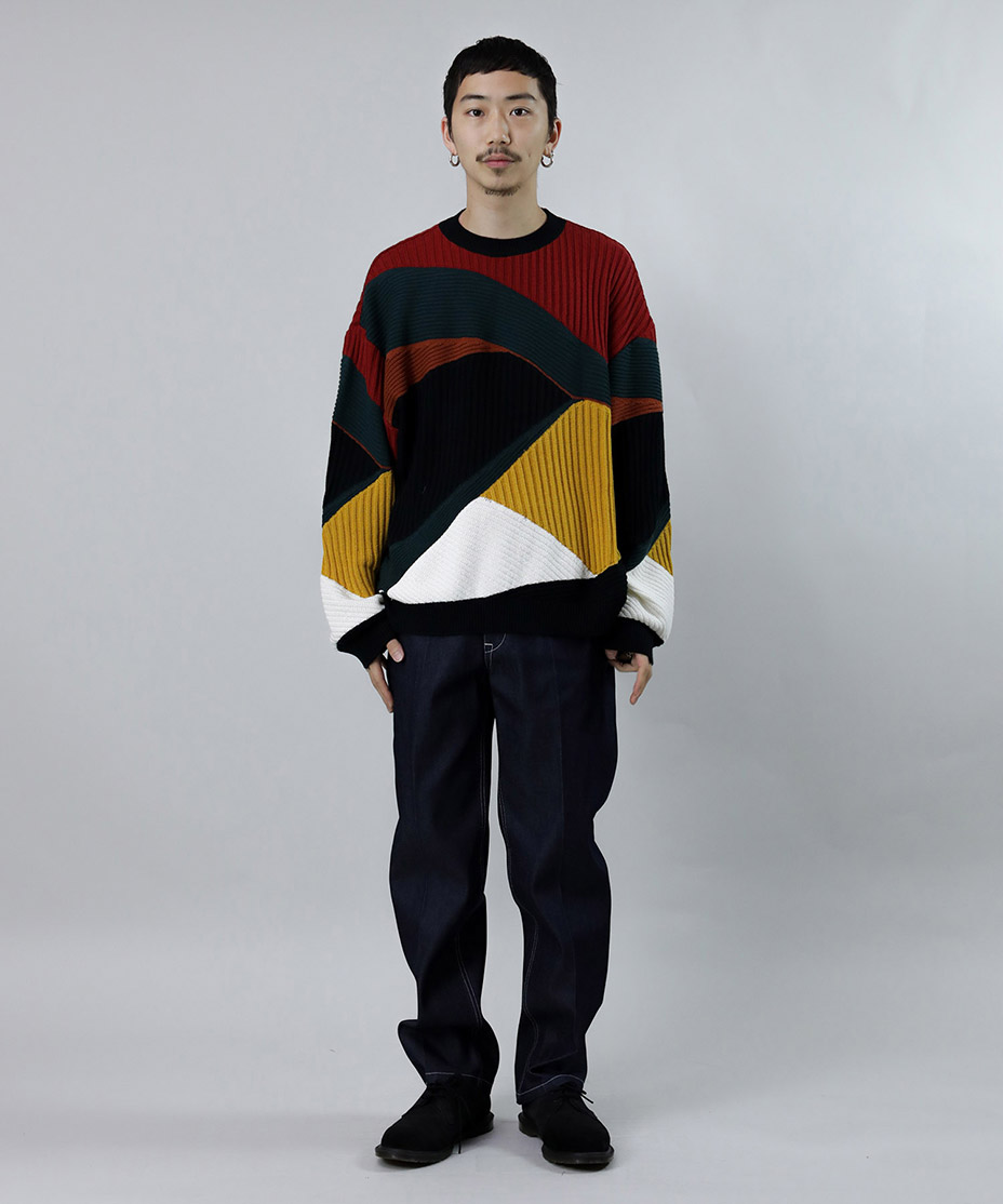 SHORT ROWS KNIT [ 278104 ] Iroquois / ��������