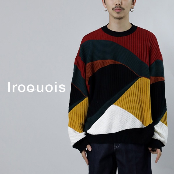 SHORT ROWS KNIT [ 278104 ] Iroquois / ��������