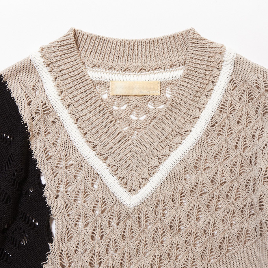 knit vest [ 23231-1001N ] meagratia / �ᥢ���顼�ƥ���