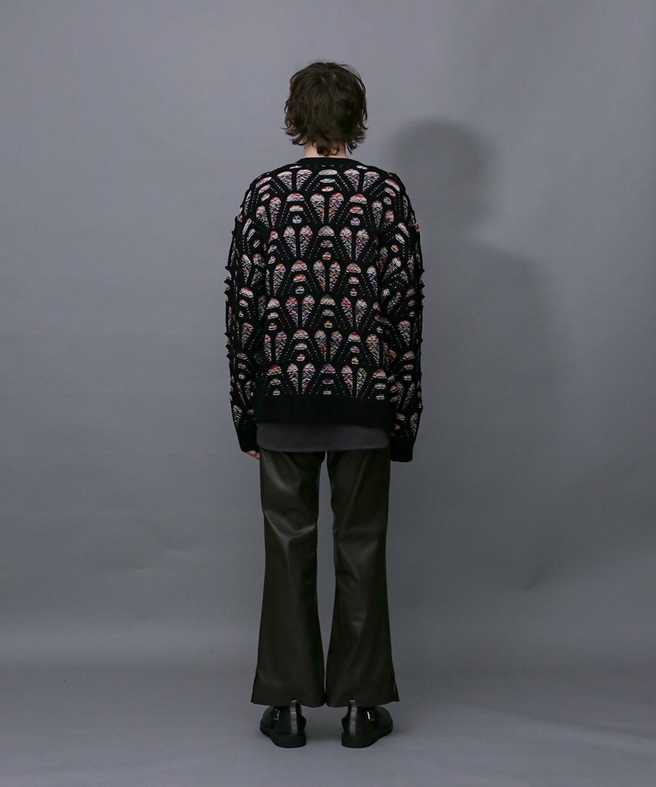 OPEN WORK MIX KNIT [ 279205 ] Iroquois / ��������