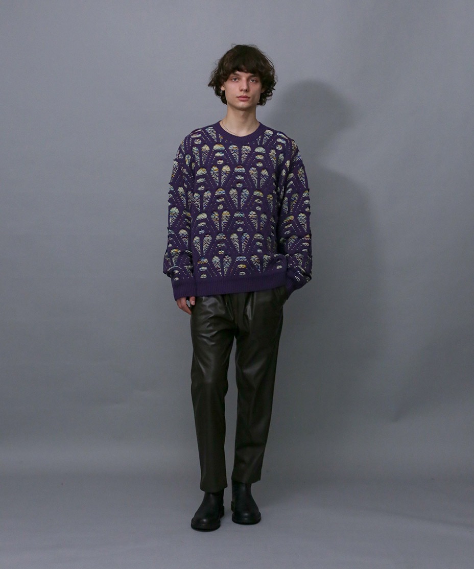 OPEN WORK MIX KNIT [ 279205 ] Iroquois / ��������