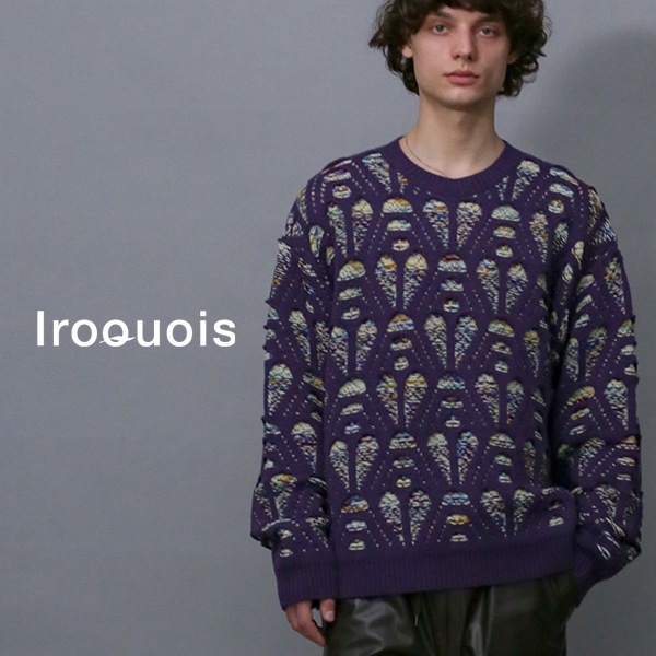 OPEN WORK MIX KNIT [ 279205 ] Iroquois / ��������