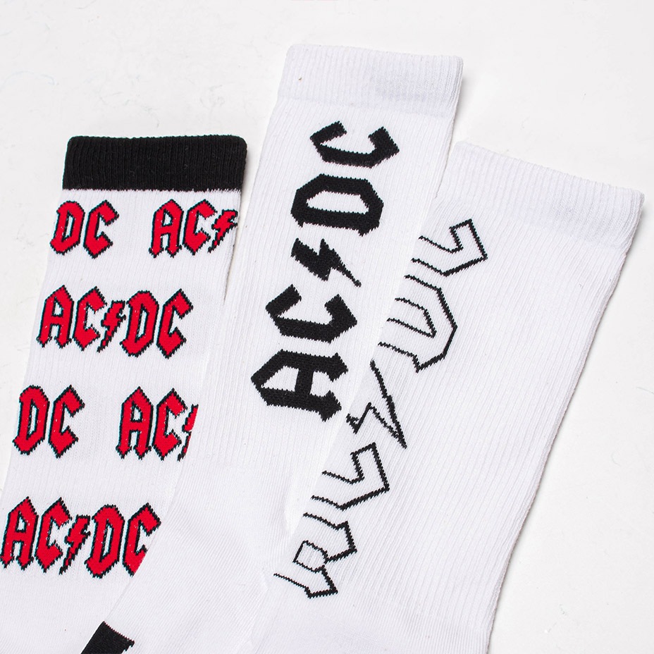 3PAIR PACK AC/DC ASSORTED CREW / [ ACA370 ] Perris Socks / �ڥ꡼�����å���