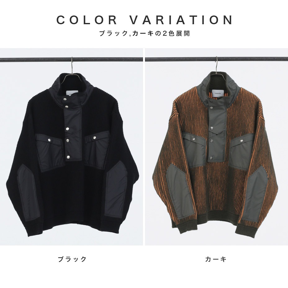 TUCK BORDER COMBI KNIT [ 278203 ] IROQUOIS / ��������