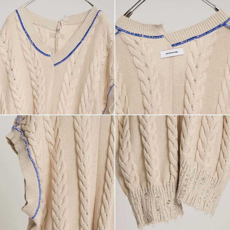 INSIDE OUT KNIT V [ BS239301 ] BODYSONG / �ܥǥ�����