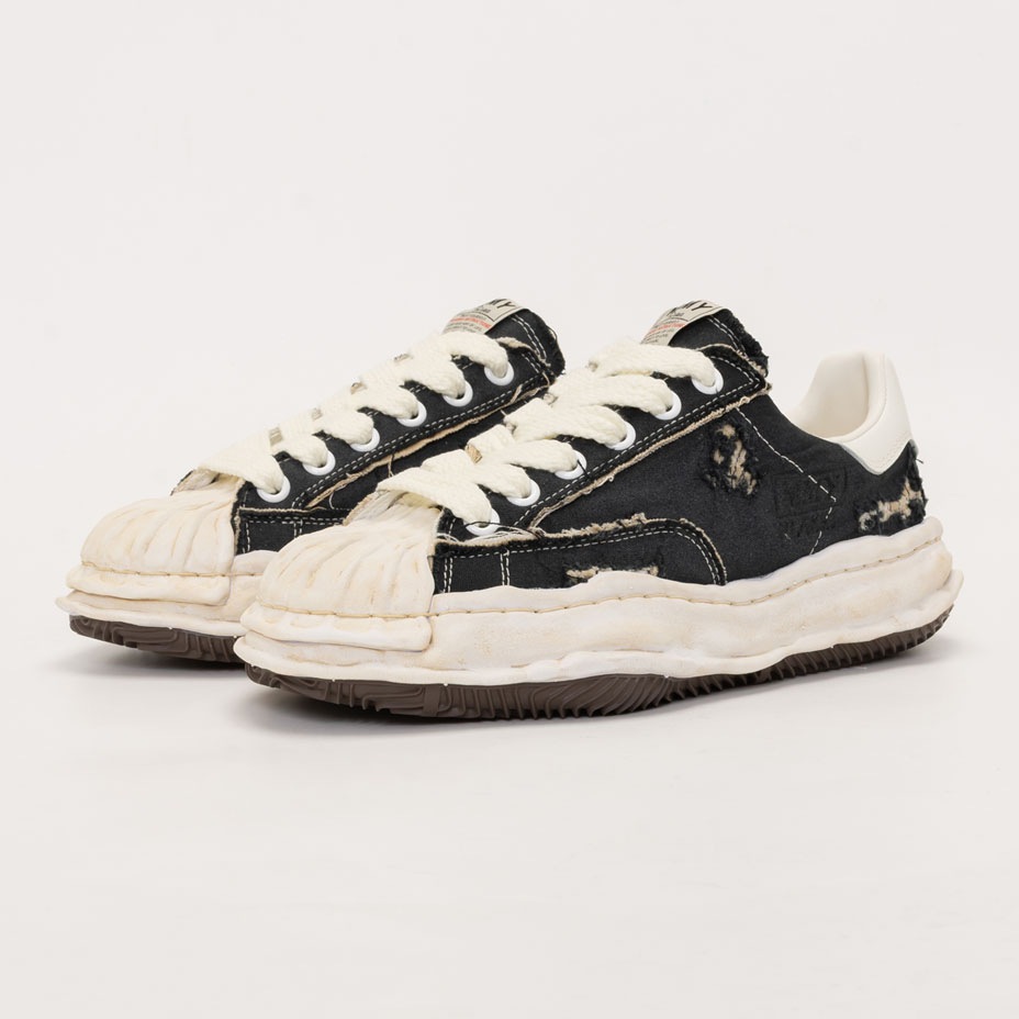 "BLAKEY" OG Sole Ripping And Overdyeing Canvas Low-top Sneaker [ MIHARA YASUHIRO / �ߥϥ�䥹�ҥ� ] A16FW729
