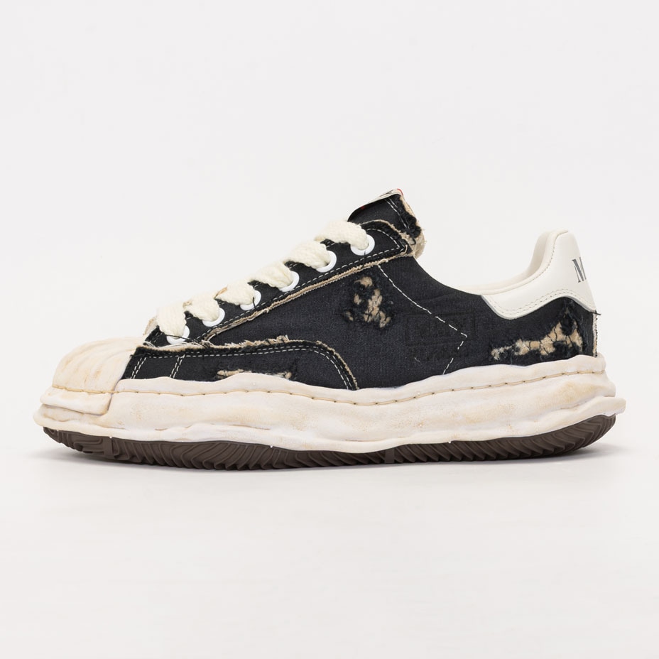 "BLAKEY" OG Sole Ripping And Overdyeing Canvas Low-top Sneaker [ MIHARA YASUHIRO / �ߥϥ�䥹�ҥ� ] A16FW729