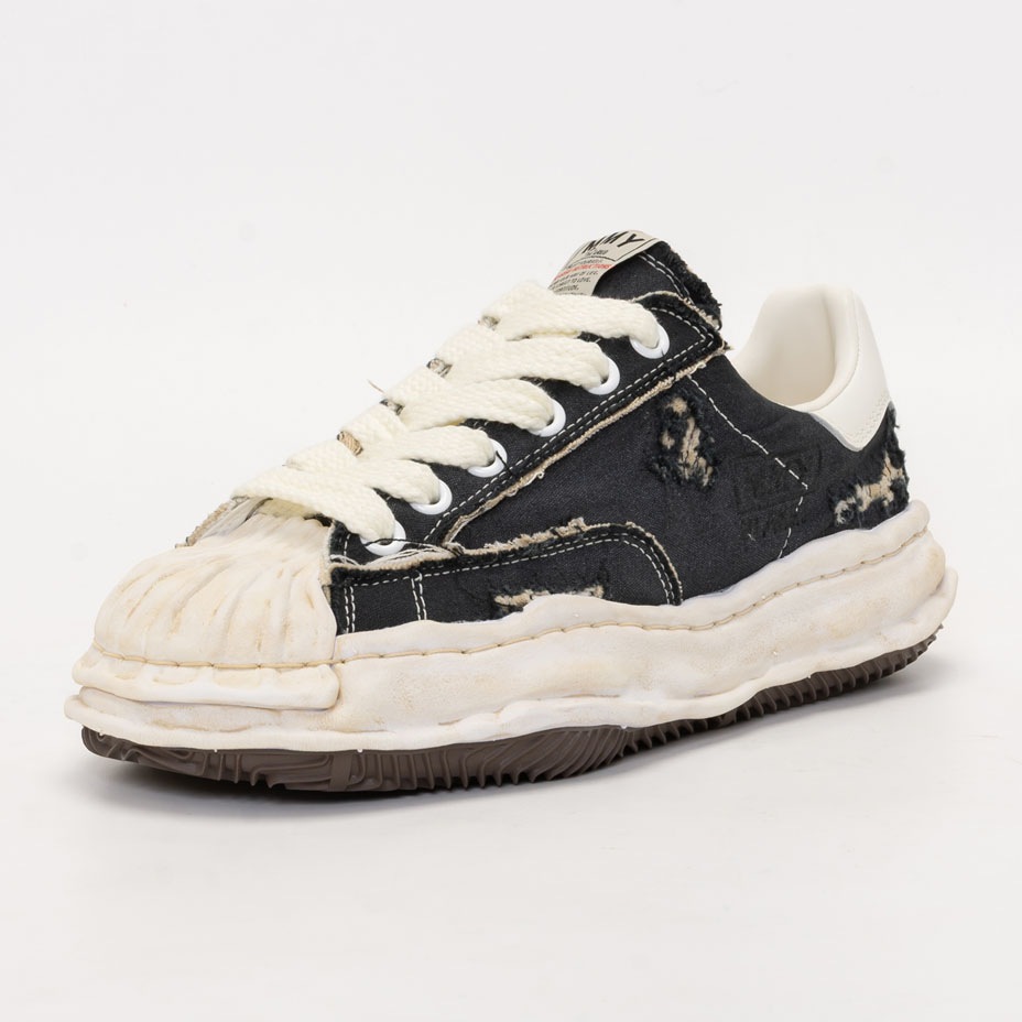 "BLAKEY" OG Sole Ripping And Overdyeing Canvas Low-top Sneaker [ MIHARA YASUHIRO / �ߥϥ�䥹�ҥ� ] A16FW729