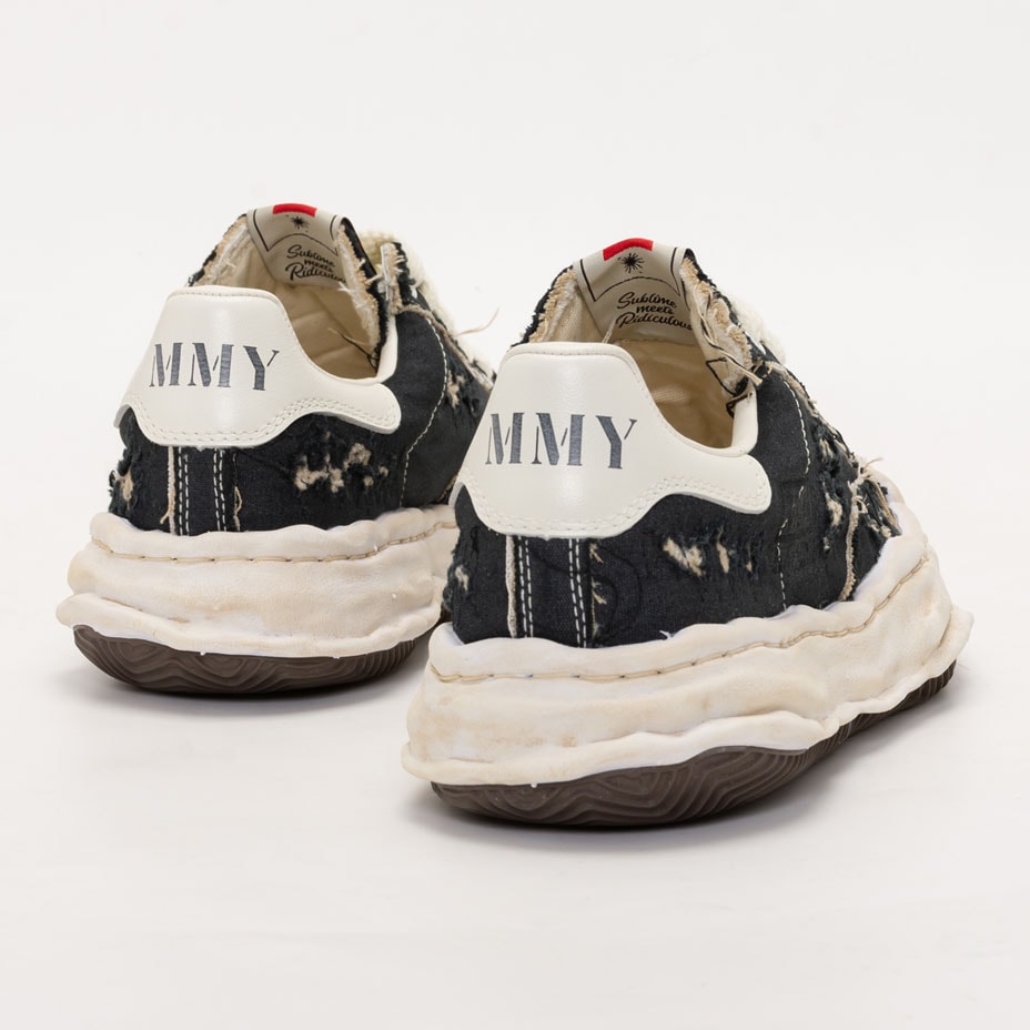 "BLAKEY" OG Sole Ripping And Overdyeing Canvas Low-top Sneaker [ MIHARA YASUHIRO / �ߥϥ�䥹�ҥ� ] A16FW729