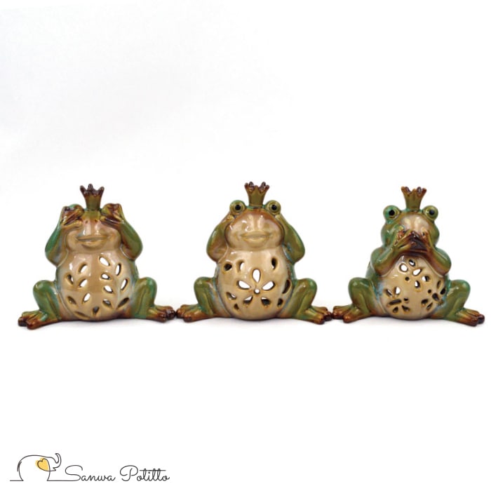 かえる様 カエルの王様（見ざる・聞かざる・言わざる）梅雨 縁起物 キャンドル