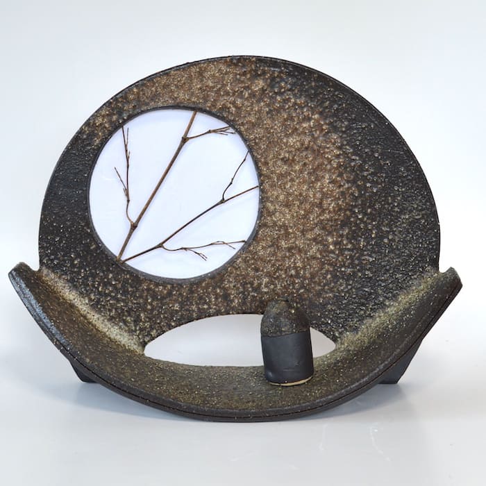 花器 信楽焼 双耳 在銘 H20cm 新品未使用 花器 信楽焼 双耳 在銘 H20cm 新品未使用