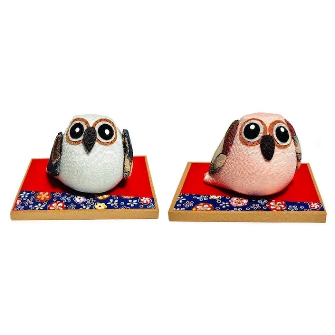 ふくろう置物 ちりめん 楽天市場】和雑貨 インテリア ふくろう 置物 ちりめん和柄