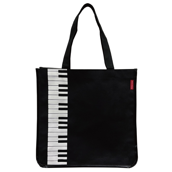 レッスンバッグ スクエア トートバッグ ピアノ 鍵盤 大容量 音楽 鞄
