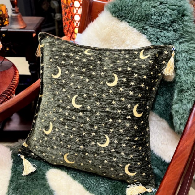 キリム クッションカバー ペルシャ トルコ 星 三日月 冬用