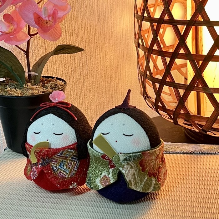 要問い合せ♥️お洒落なお雛様♥️ちりめん作品　可愛いお雛様　雛祭り　縁起物 おにぎり雛 おひな様 お雛様 ちりめん 雑貨 置物 置き物 和風