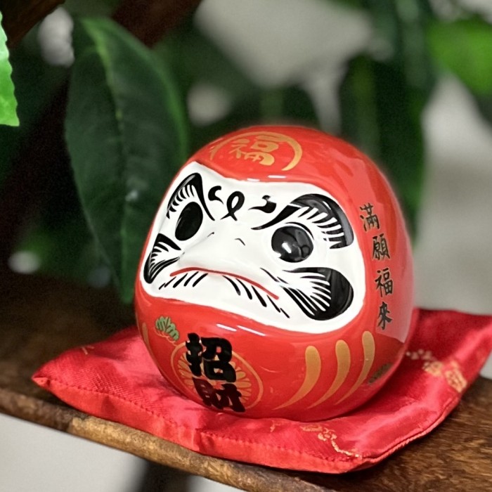 だるま 招財 ダルマ 達摩 赤 陶器 貯金箱 達摩大使 魔除け 厄除け 家内
