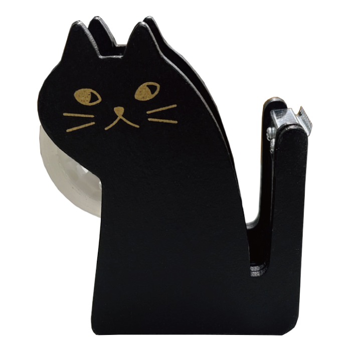 セロテープ台 黒猫 ブラック 黒 テープカッター ネコ 猫 キャット