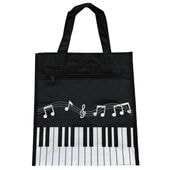 レッスンバッグ スクエア トートバッグ ピアノ 鍵盤 大容量 音楽 鞄