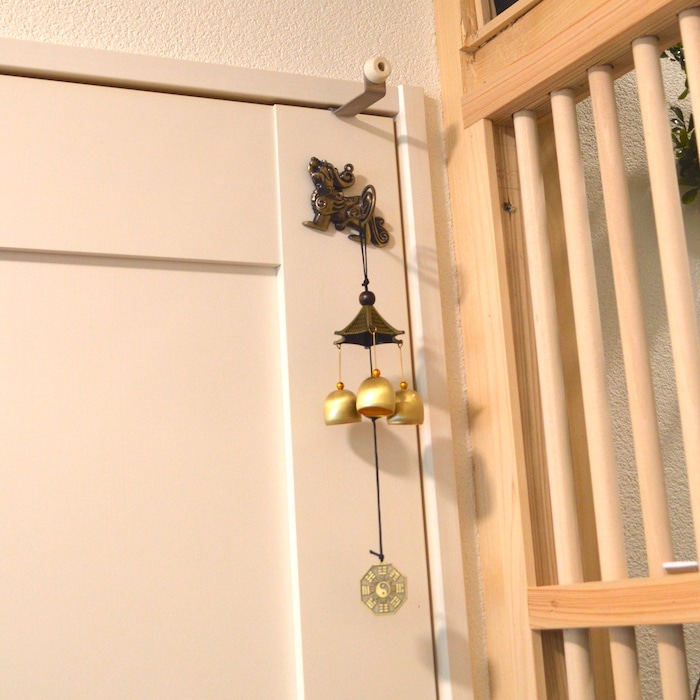 ドアベル お守り硬貨 犬 獅子 風鈴 n21030 ベル 和風 中華 インテリア