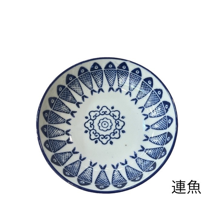 江戸時代波うさぎナマス皿 ナマス皿 お皿 丸皿 プレート 牡丹 蛸唐草 波うさぎ 兎 ウサギ