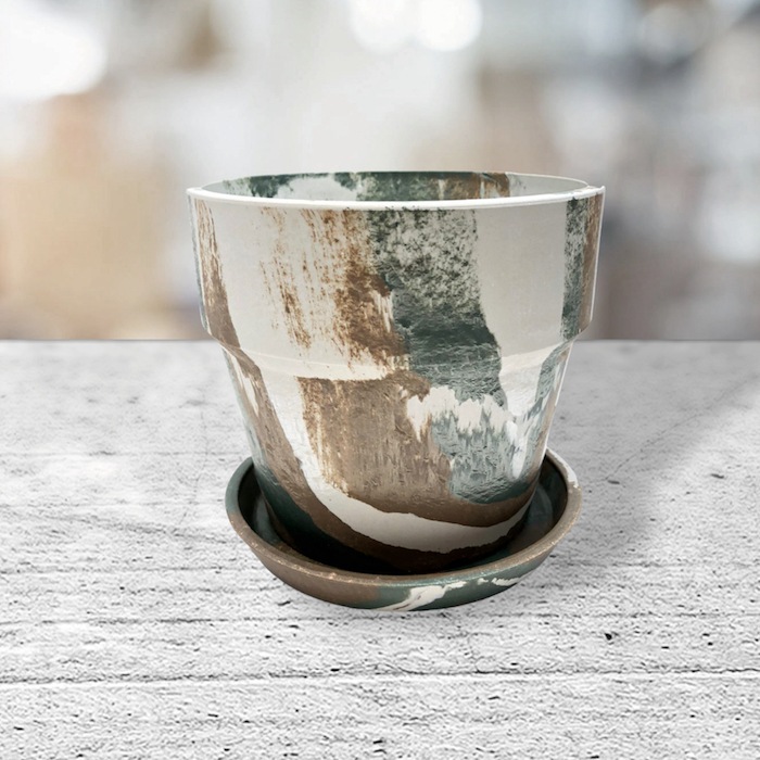 81078 マーブル 植木鉢 プランター ポット プラスチック マーブル模様